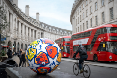 Champions League ball on Regent Street 