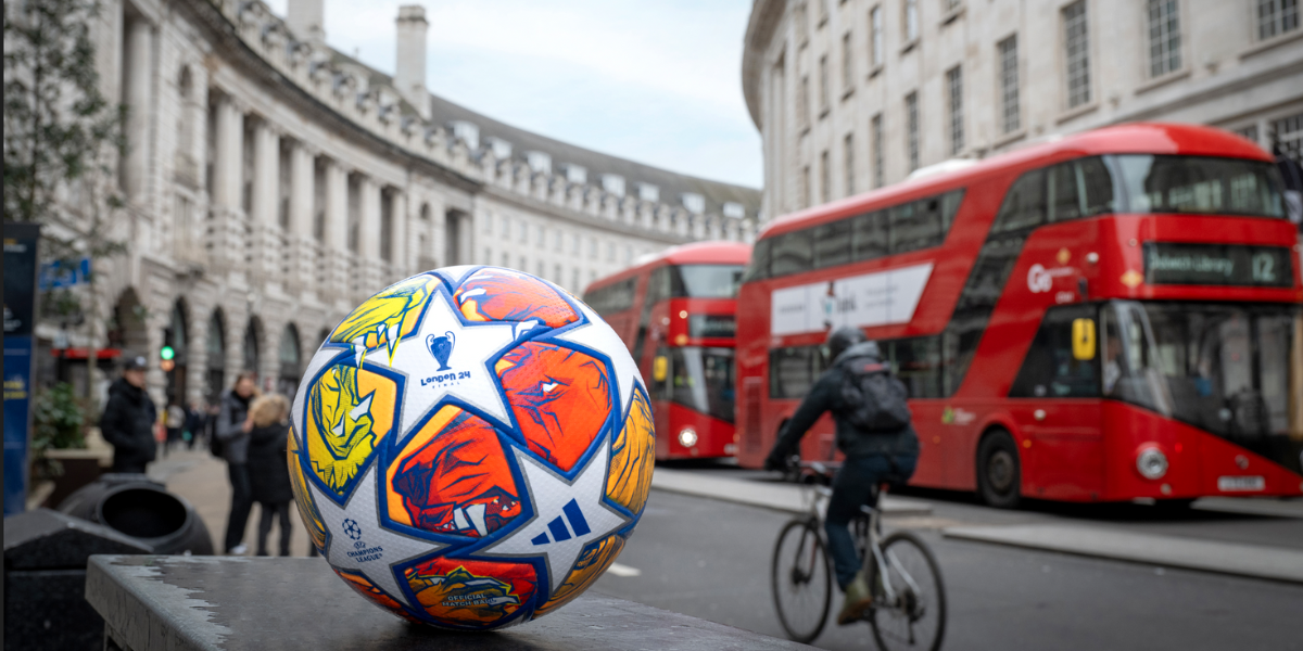 Champions League ball on Regent Street 