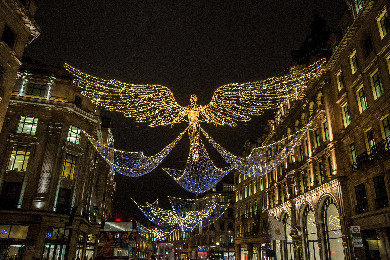 The Spirit of Christmas lights display on Regent Street